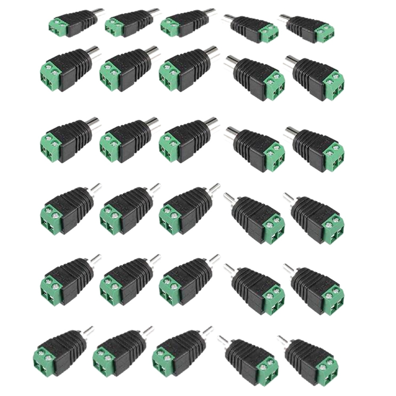 Phono Rca Schroeven Mannelijke Vrouwelijke Plug Naar Av Screw Terminal Audio/Video Connector Adapter (15 Mannelijke + 15 vrouwelijke Connector): Default Title