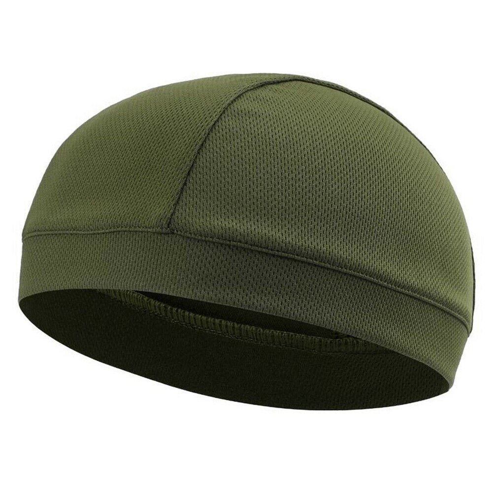 1 piezas. De refrigeración de la humedad de la tapa del cráneo del forro interior del casco de la boina de la cúpula del sombrero de los hombres: green