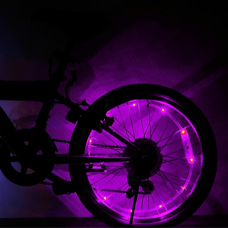 Fietsen Oplaadbare Fietsaccessoires Fiets Wiel Led Verlichting Waterdicht Fiets Lichtmetalen Fietswiel Spaken Lichten: pink