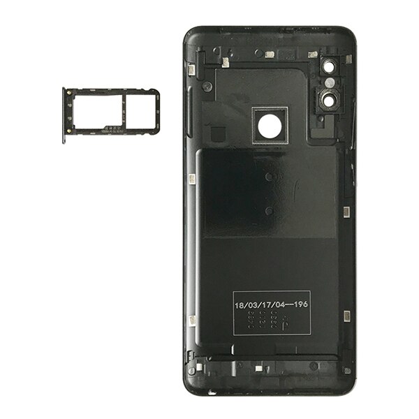 Batterie Zurück Abdeckung Für Redmi Hinweis 5 Batterie Abdeckung Für Redmi Hinweis 5 Pro Batterie Abdeckung Gehäuse + Volumen Power tasten + Sim Karte Slot: Black With Sim Slot