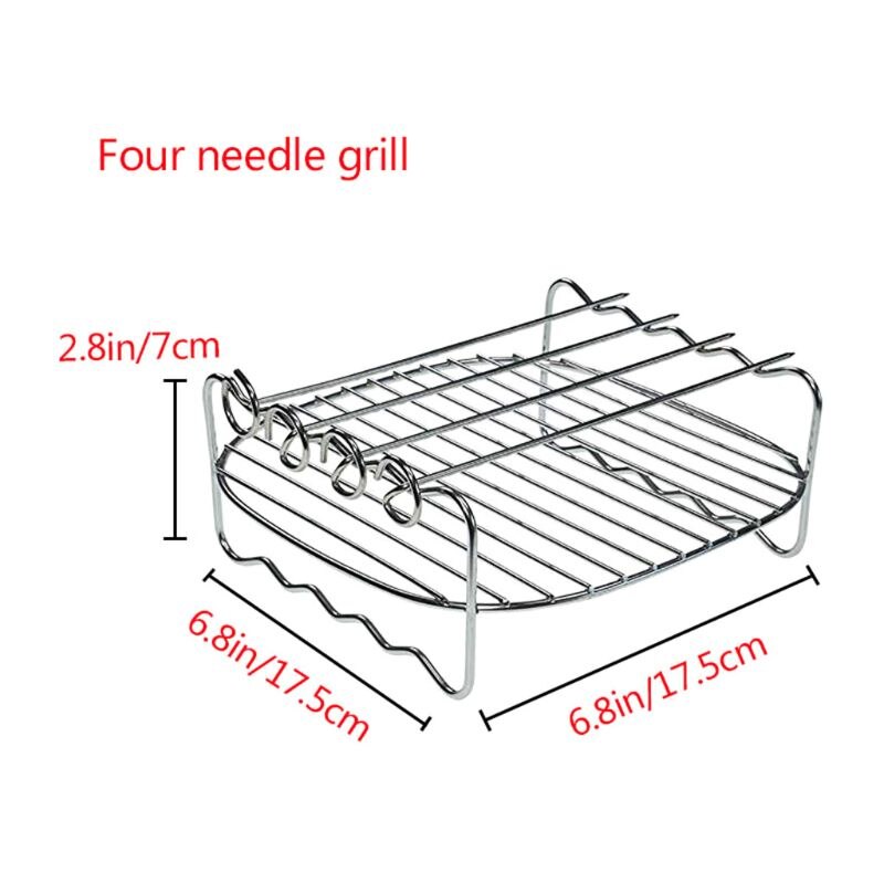 5 kpl/setti 7 tuuman ilmakeitin tarvikkeet paistopizzapannu kakku tynnyri grilli ritilä eristysmatto 3.7qt 4.2qt 5.3qt 5.8qt