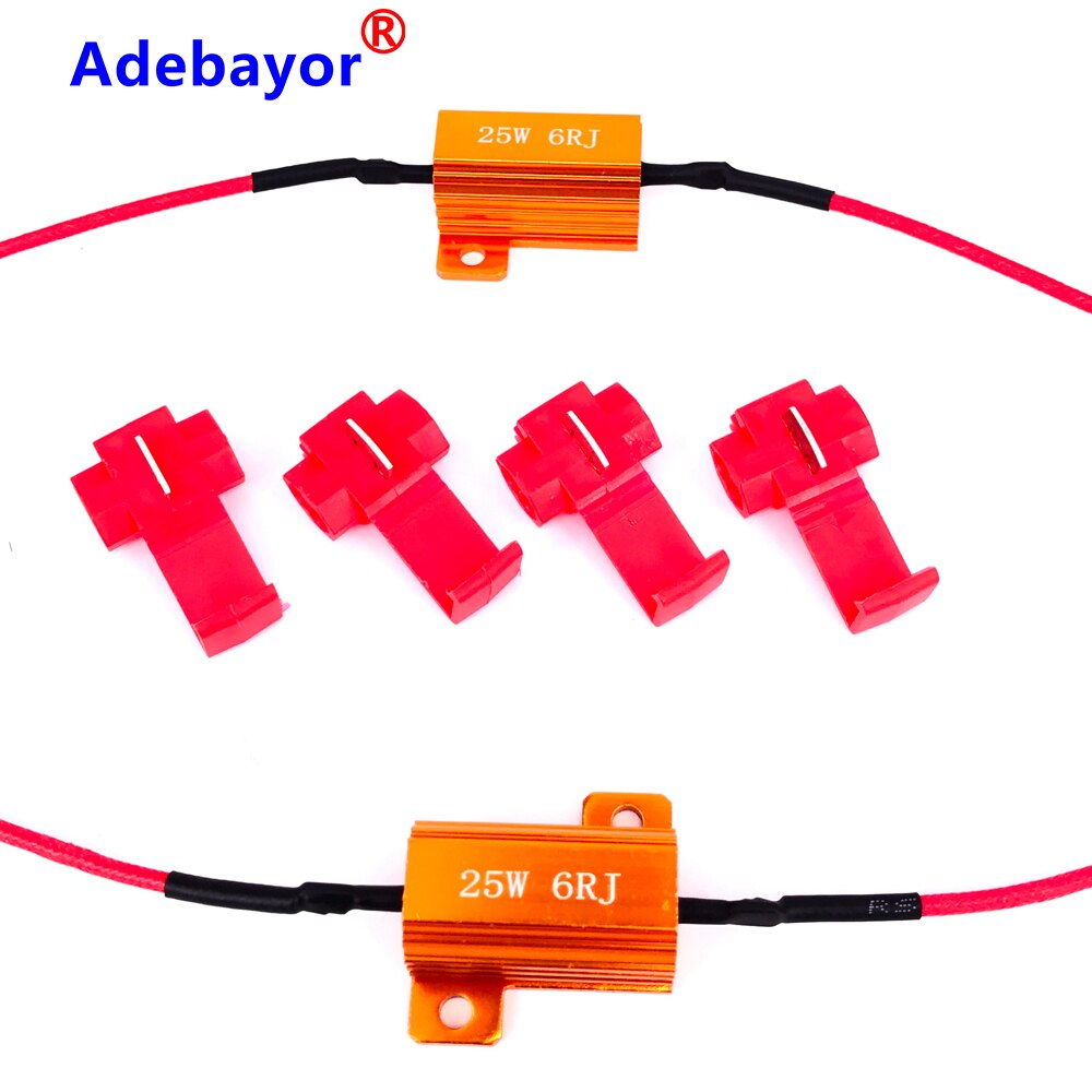 2PCS/set 25W 6ohm 12V Load Resistor Resistance for Car LED Flash Indicator Controller CANBUS Problem