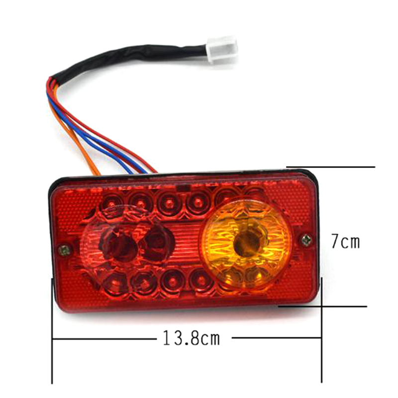 1Pcs 12V DC LED Rear Tail Lights Brake Turn Signal Reverse Lamp For Electric-Tricycle