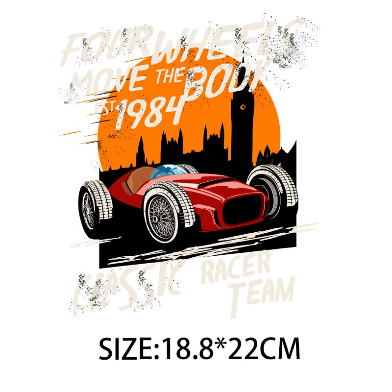 Auto Racing Klebstoff patches Brief Aufkleber Wärme Transfer PVC Patch Applique auf Kleidung Patches für Kinder Kleidung Jacke: KK869-7B