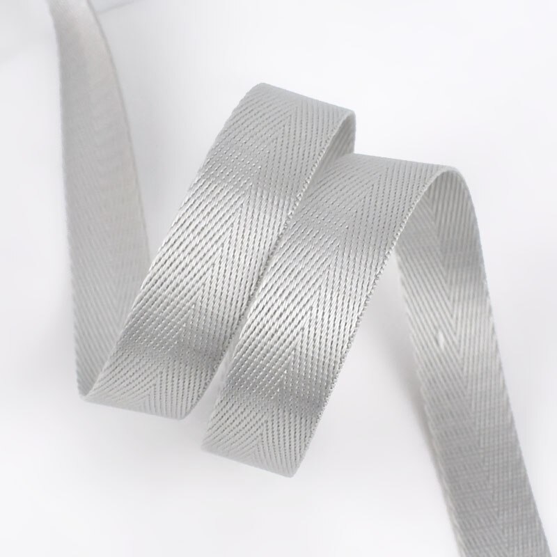 10Meters Herringbone 20mm Nylon Webbing Ribbons Dog Collar Backpack Knapsack Strap Belt Tape Bias Binding DIY Sewing Accessories: SilverGrey