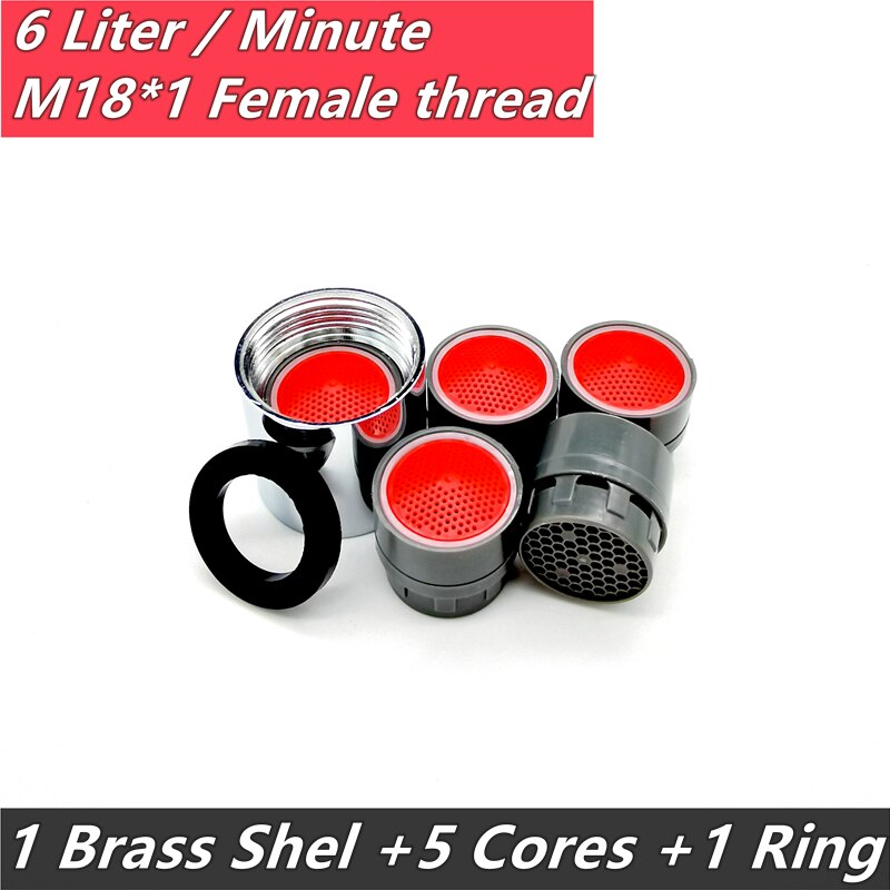 Wasourlf- Aireador de grifo de ahorro de agua M16 M18 M20, accesorios de grifo de rosca macho hembra, reemplazo de filtración de cocina para baño: Gris oscuro