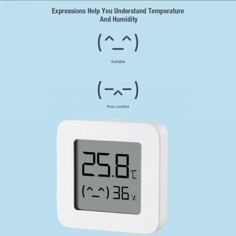 Xiaomi mijia lcd bluetooth termometer hygrometer 2 høj præcision sensor app kontrol trådløs intelligent termo-hygrometer