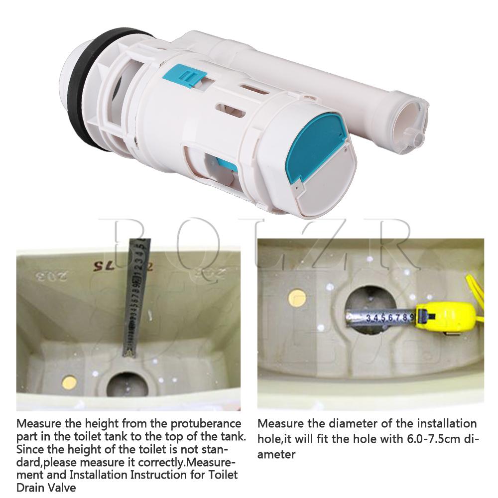 BQLZR Toilet Cistern Water Tank Dual Flush Fill Drain Valve 18cm Height Adjustable