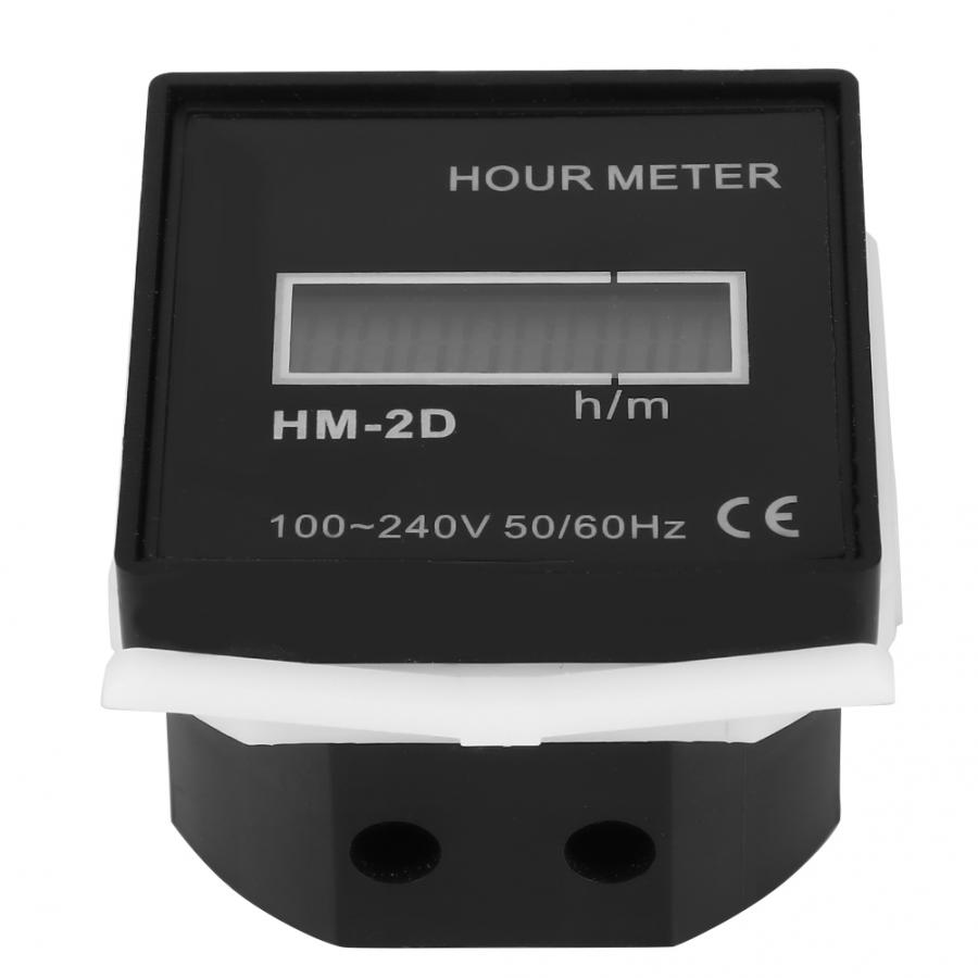 Digital Time Counter HM-2D AC220-240V Digital Electrical Counter LCD Display Time Meter Gauge Counter