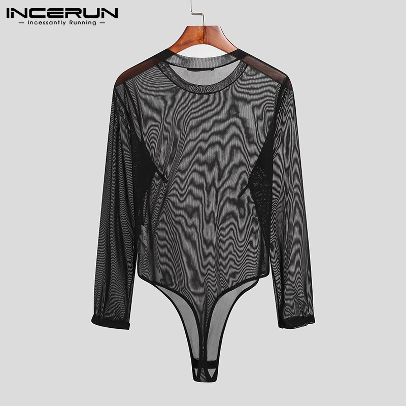 INCERUN – barboteuse à manches longues pour homme, pantalon confortable, tenue de maison, Sexy, loisirs, combinaison extensible, offre spéciale, S-5XL