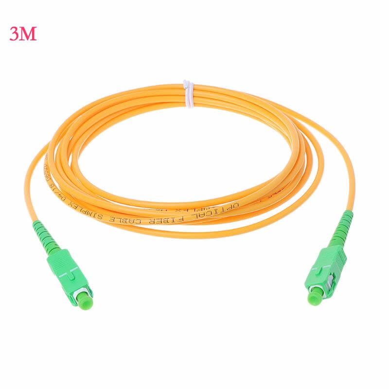 1 Pc Fiber Optic Extension Cable, SC/APC-SC/APC-SM 3mm Fiber Optic Jumper Cable Single Mode Extension Patch Cord: 3m