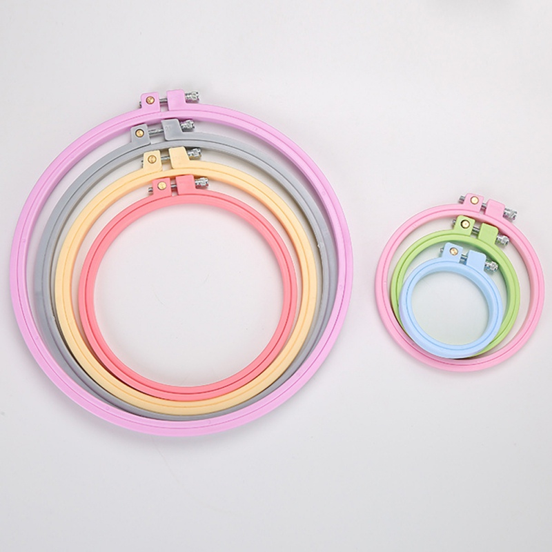 Plastic Embroidery Hoop Ring Frame Cross Verstelbare Naaien Tool Diy Needlecraft Kruissteek Machine Ronde Loop Hand