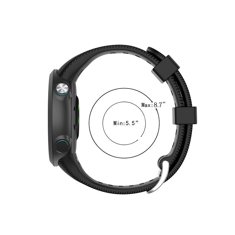 Oryginalny pasek silikonowy do Garmin Forerunner 45/Forerunner 45S/Swim 2 miękki silikonowy regulowany pasek zamienny pasek Garmin Swim 2