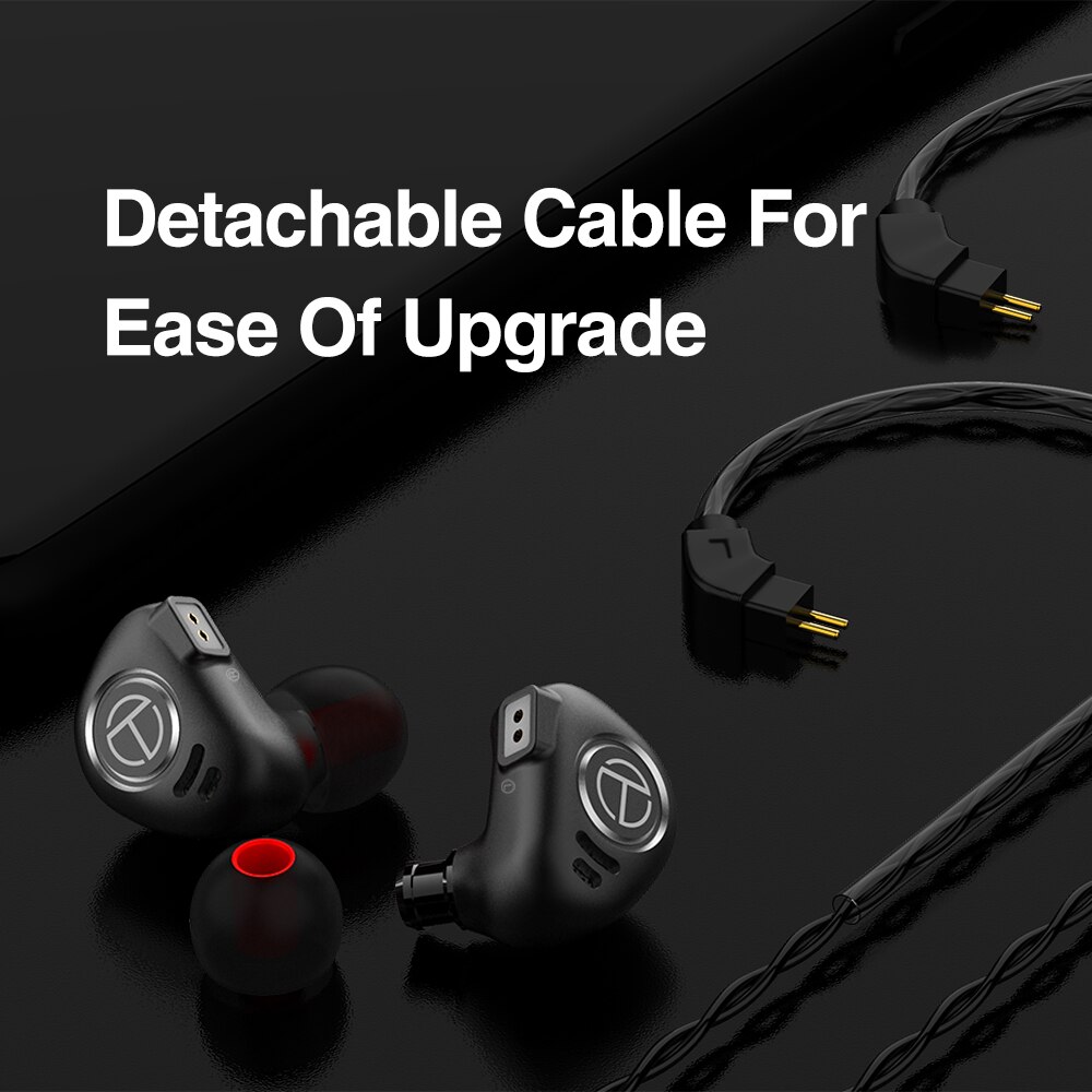TRN V90 1DD + 4BA pilote hybride dans l'oreille écouteur HIFI moniteur en cours d'exécution Sport écouteur avec 2PIN détachable TRN V90 BA5 VX M10 STM