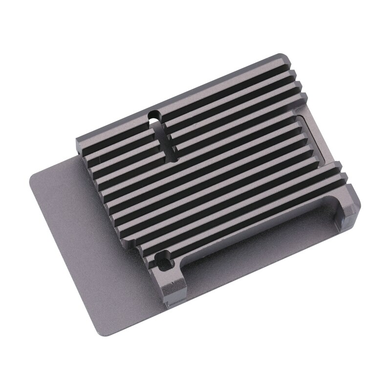 Raspberry Pi 4 Metalen Omhulsel Aluminium Case Gary Behuizing Cooling Cover Met Dual Fan Optioneel Voor Rpi 4 Model B: Without fan