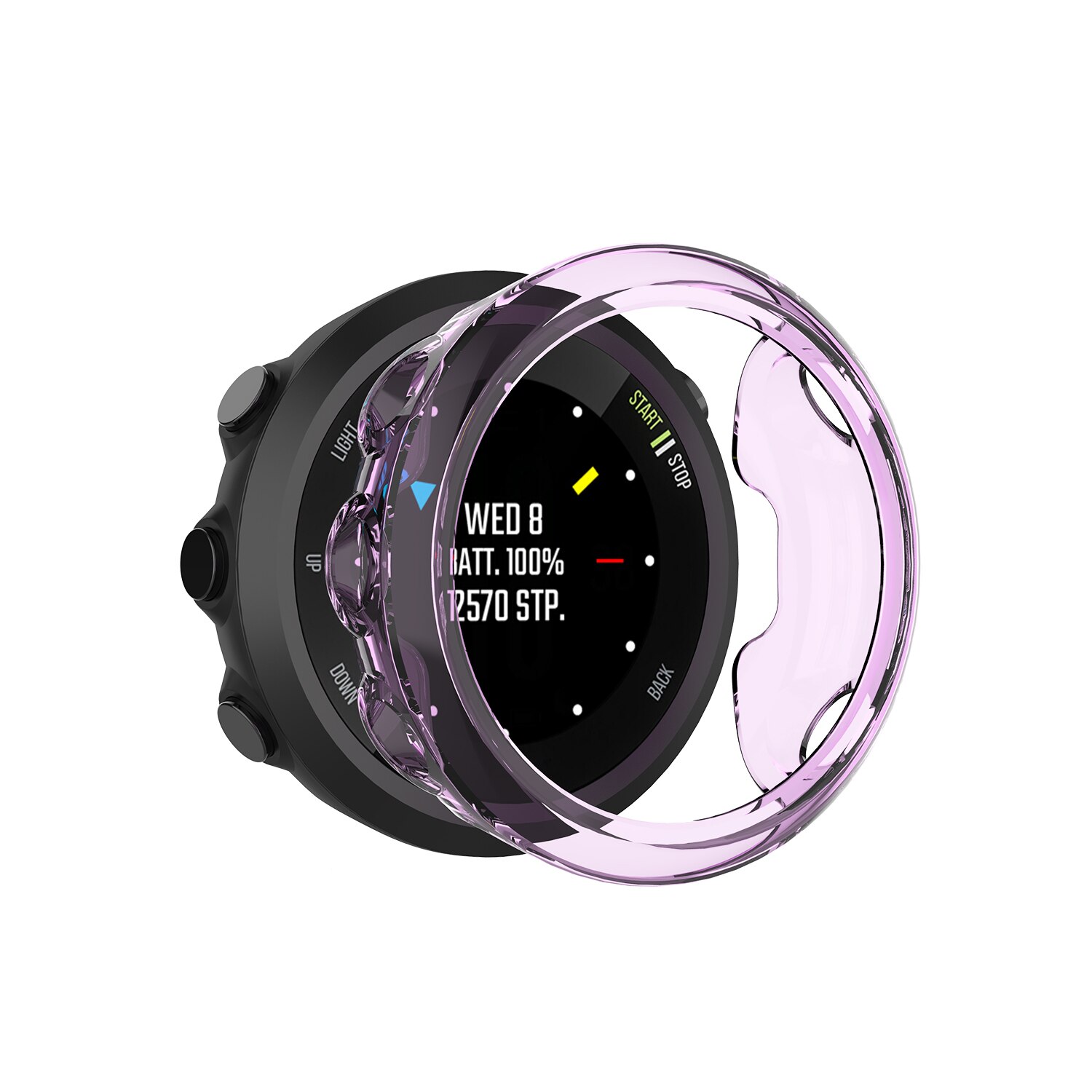 TPU Protection Silicone Cases Shockproof Cover For Garmin forerunner 45S Smart watch Shell Cases for Garmin forerunner 45S Cover: Purple