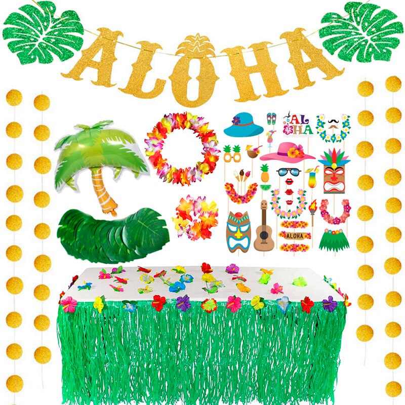 Hawaii fest skildpadde blad luau flamingo fest sommer strand fest fødselsdag hawaii fest indretning tropisk safari indretning