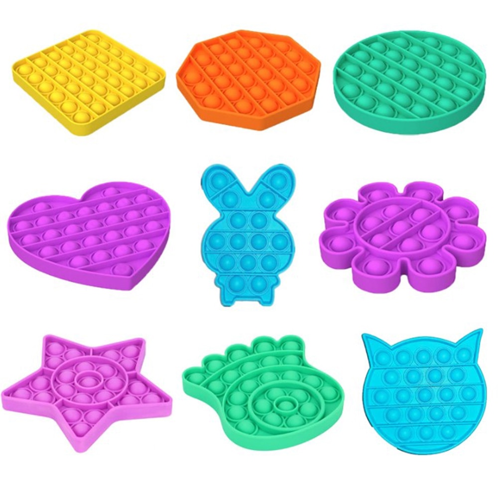 Pop Fidget Toy, jouet sensoriel Push Pop Bubble Fidget, pour autisme, besoins spéciaux, anti-Stress, jouets à compression