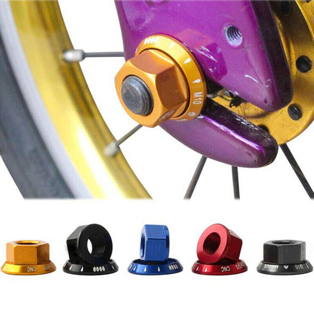 2Pcs Aluminum Bicycle Hub Nut M10 Fixed Gear Road Bolt ultralight,high intensity and rust resistance