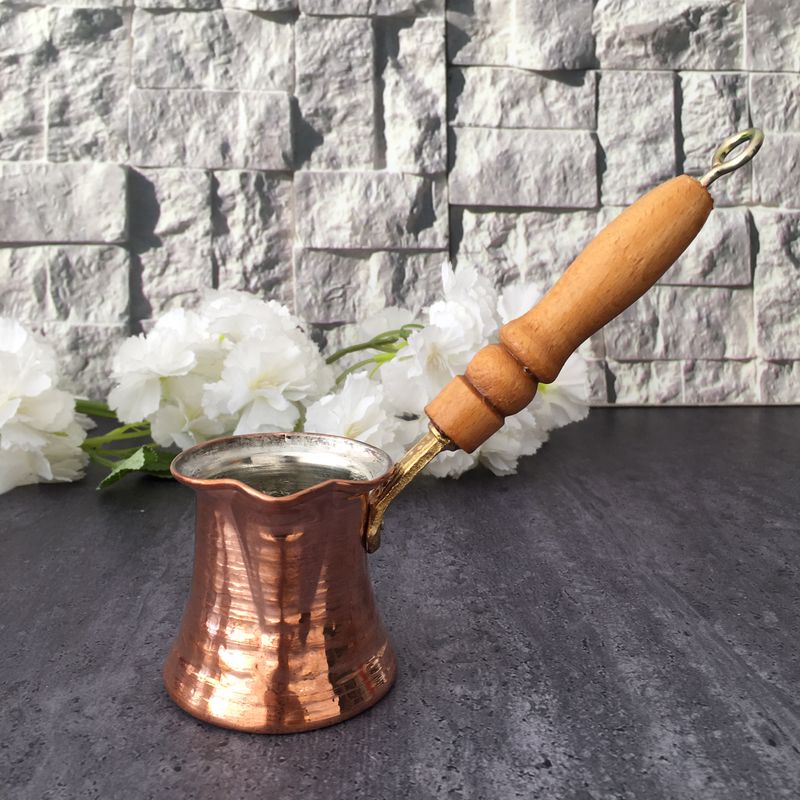 Turkish Coffee Pot 3 Size Traditional Copper Cofee Maker Cezve Made in Turkey Tурецкая Kофеварка Tурка: SMALL- 100 ml