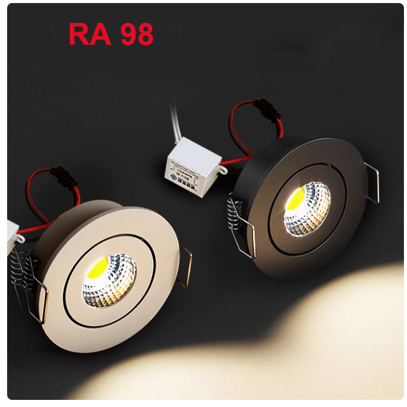 Ultradunne kastverlichting Dimbaar Klein spotlicht Verstelbaar 3W LED-plafondspot Downlight 40 mm-45 mm 110v 220v