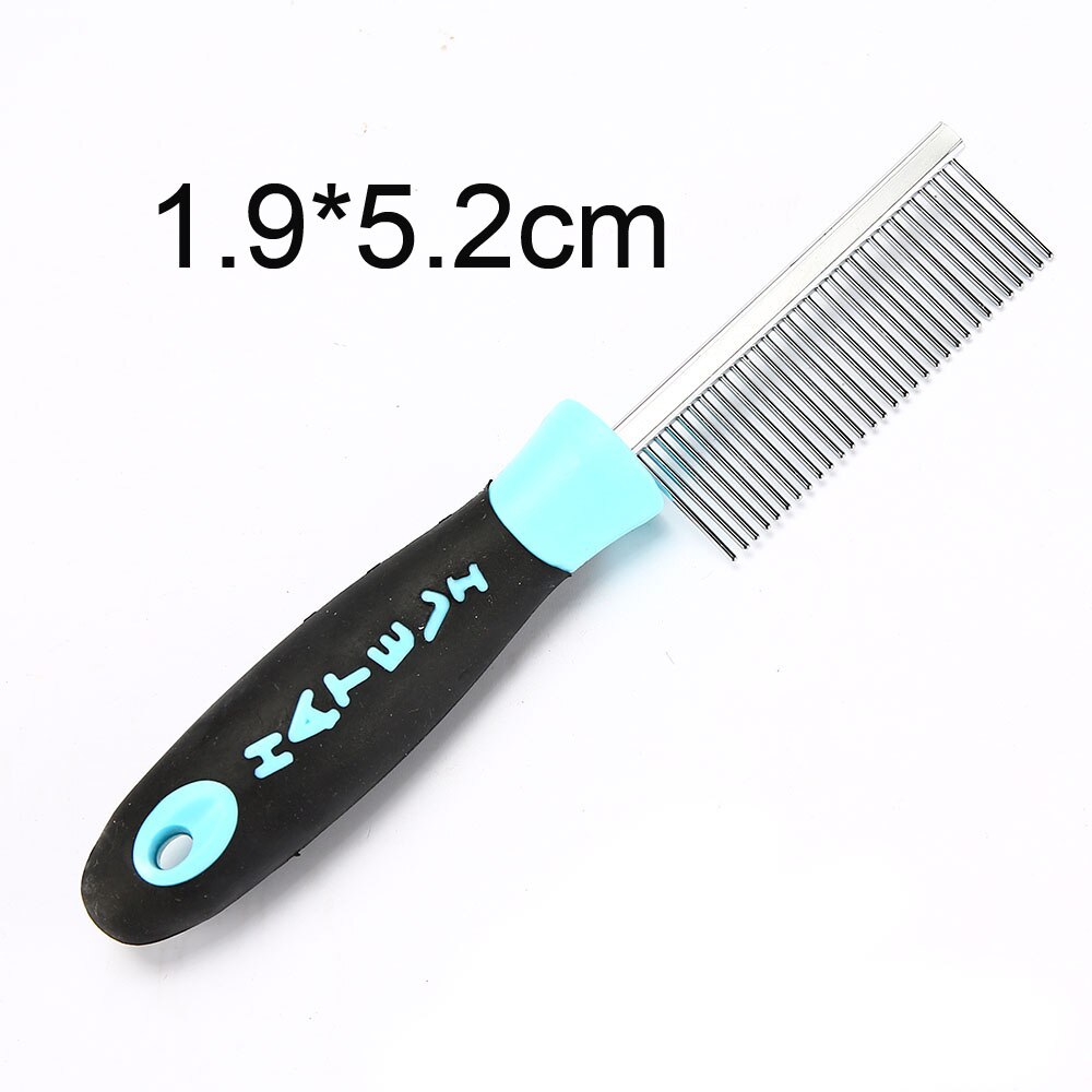 Pet grooming pentes gato escova para cães removedor de pêlos slicker animais de estimação deseping pente hackle para gato grooming ferramenta zx0010: Blue