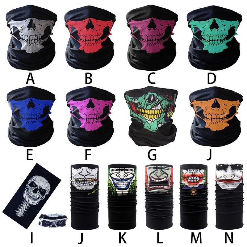 Männer unisex nahtlose multifunktions magie schal Grusel schädel Skelett drucken reiten winddicht rohr Turban Turban schal