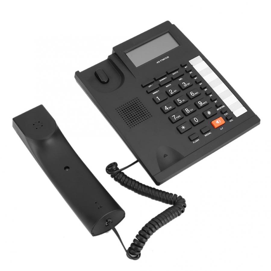 Home Office Telephone Dual Interface Caller ID Large Buttons Landline Black