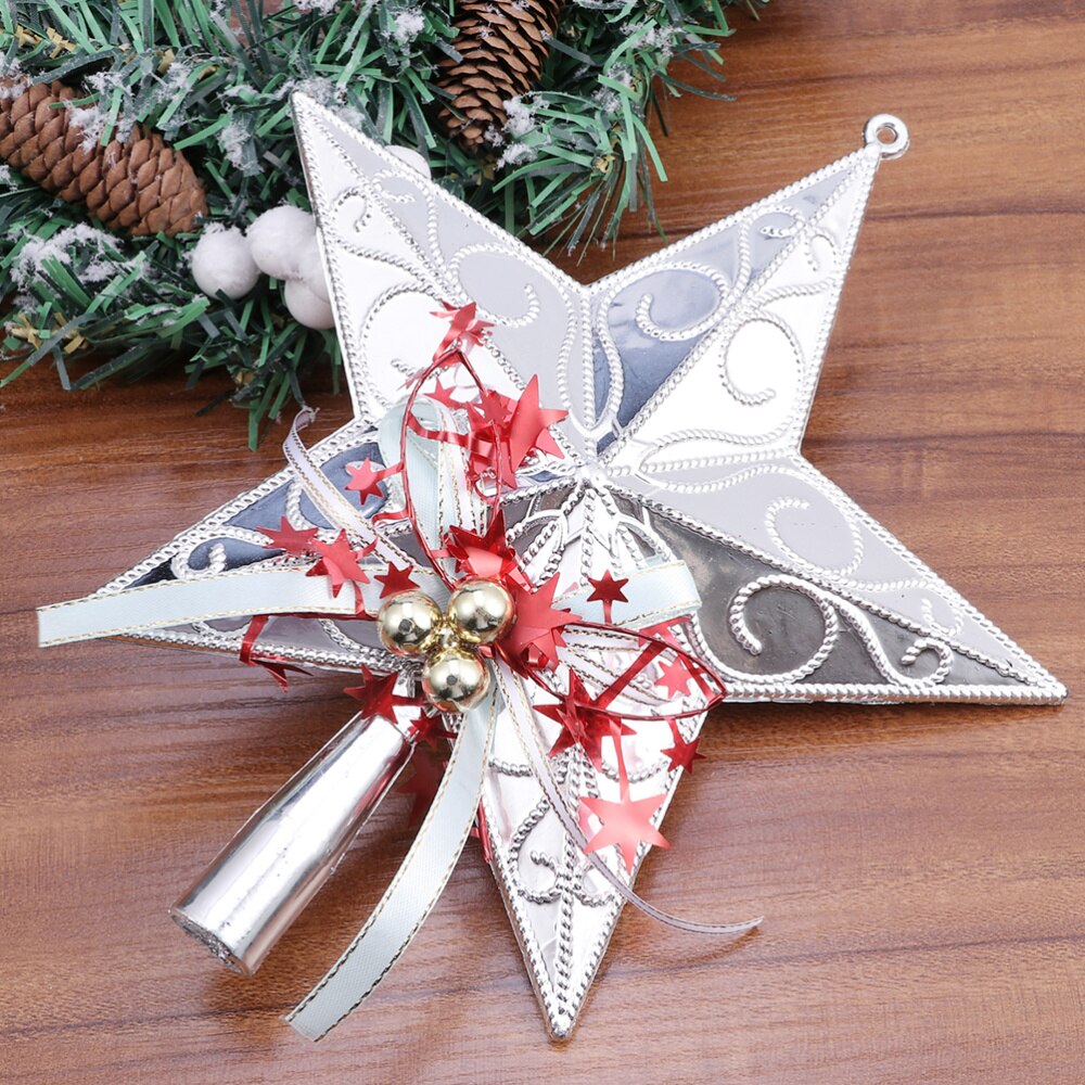 20Cm Kerstboom Ster Topper Glinsterende Kerstboom Decoratie Ornamenten (Golden): As Shown