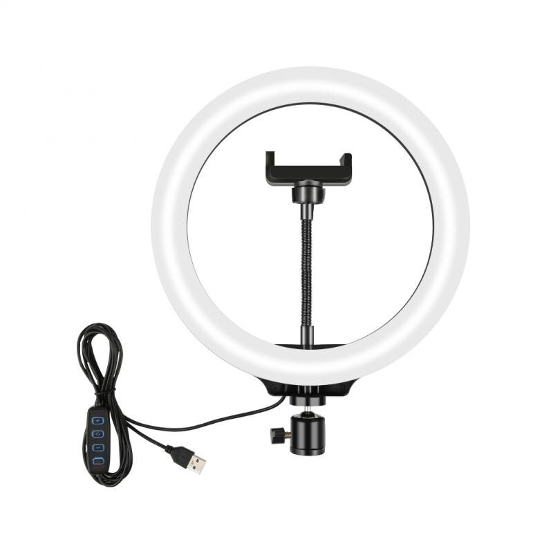 Ring Light Dimmable Cold Warm 10W LED Ring Light For Online Live Makeup Photography Video Live Fill Lamp Tricolor Fill Light: Default Title