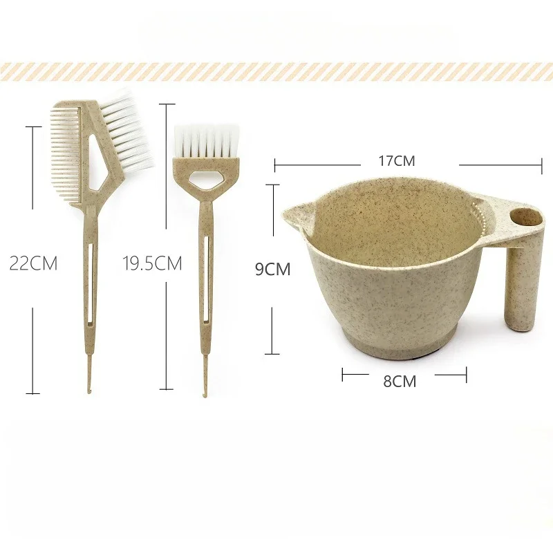 Kit de tinte para el cabello de salón Premium, 3 uds., cepillo para teñir el cabello y juego de cuencos, herramientas aplicadoras de Color para el cabello DIY para teñir el cabello, lejía, barbería