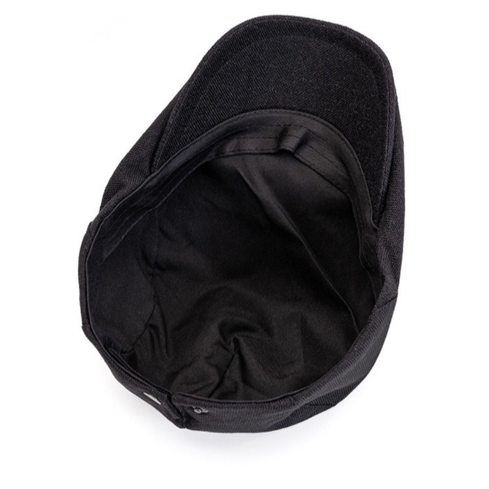 Hoed met gebogen rand Ademende pet Effen Vintage platte hoeden Comfortabele winddichte voorwaartse hoed Koud weer