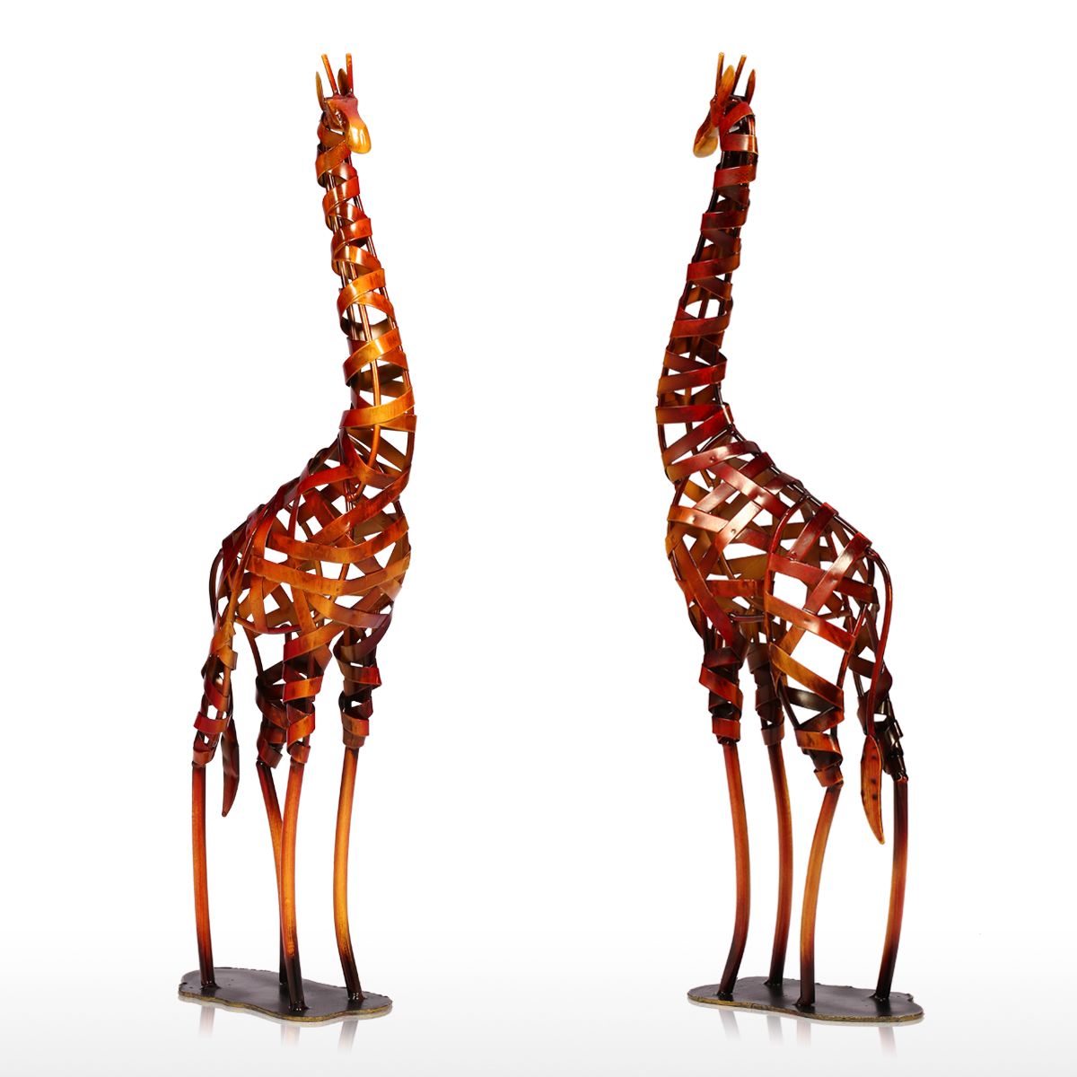 Giraffe Metalen Sculptuur Iron Gevlochten Handwerk Woninginrichting Woninginrichting Kunstwerk Woondecoratie
