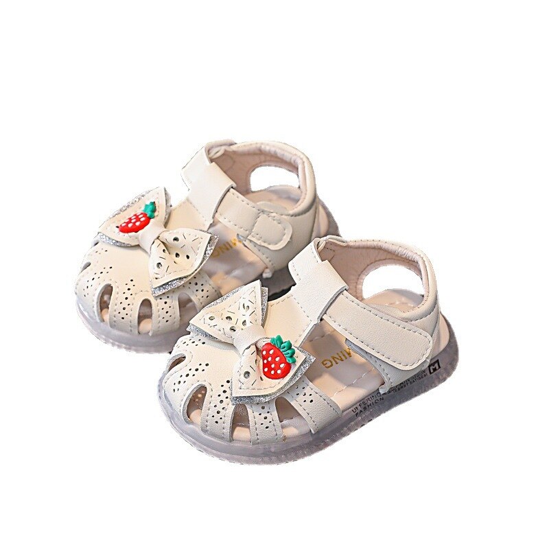Mädchen-sommersandalen für babys ab 6-18 monaten, weiche kleinkindersandalen mit blumen- und schleifenprofil, prinzessinnensandalen mit hohlprofil