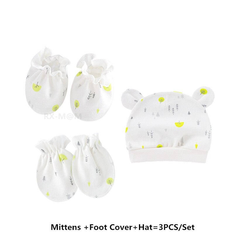 Bébé Anti rayures coton doux gants couvre-pied ensemble de chapeaux mitaines chaussettes Kit de casquette: 11