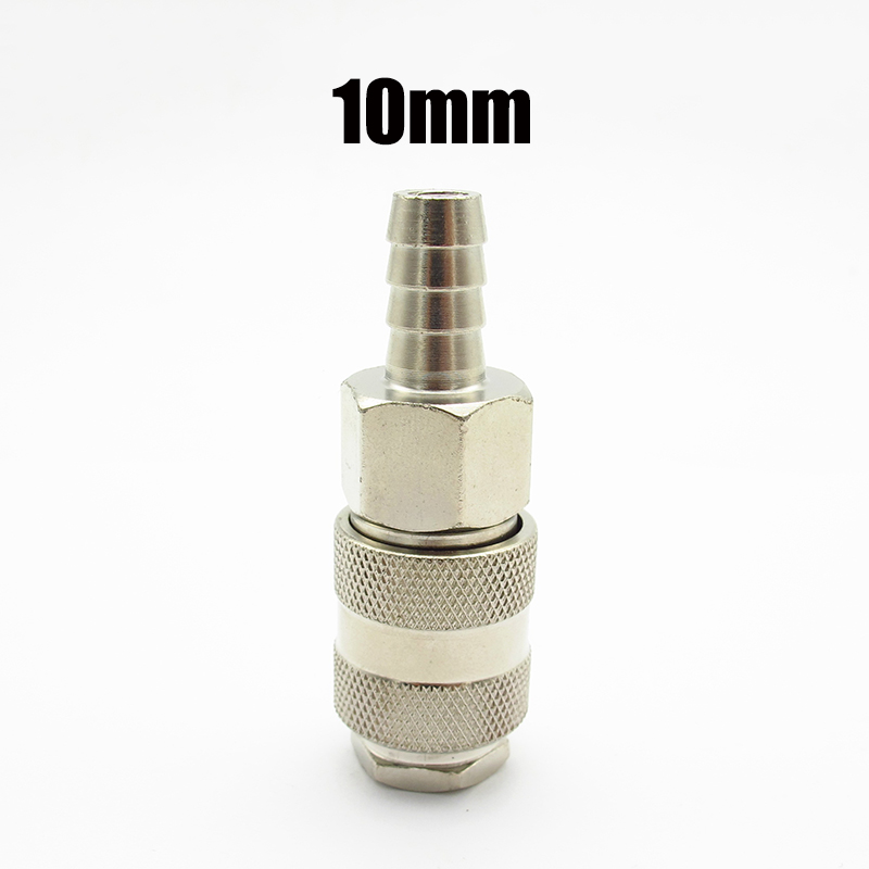Adaptador de conector rápido para compresor de aire, accesorio neumático de lengüeta de manguera de 1/4 ", 3/8", 1/2 ", BSP x 6/8/10mm: Rosa