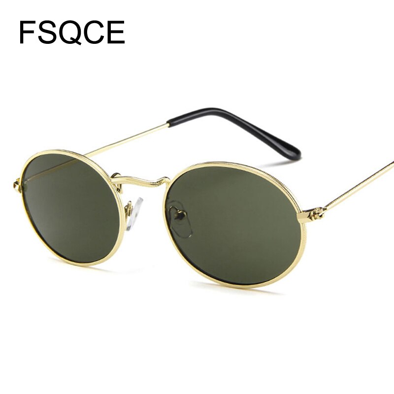 Zonnebril Mannen Retro Zonnebril Kleine Ovale Zonnebril Vrouwen Vintage Zonnebril Metalen Frame UV400 Gafas De Sol