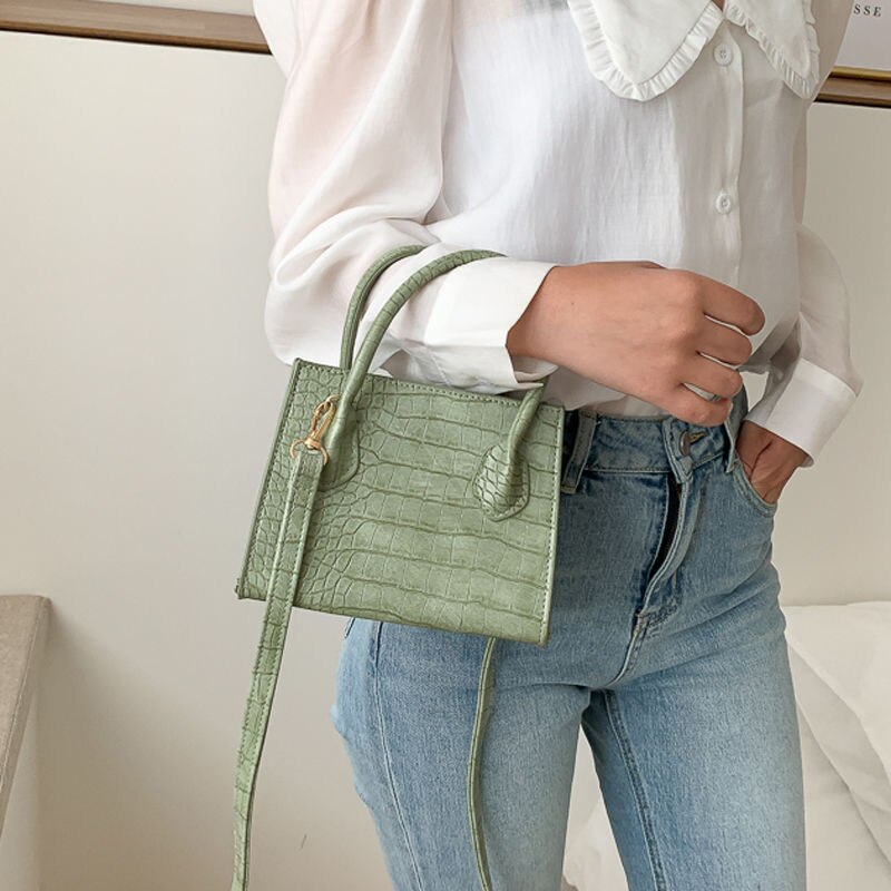 Crocodile modèle PU cuir sacs à bandoulière pour femmes chaîne femme épaule sacs à main Mini sacs à main voyage sac à bandoulière