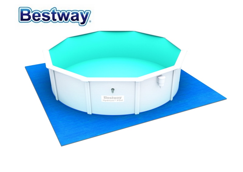 58003 bestway 4.88m*4.88m/16 ' x16 ' jordklud til overjordisk swimmingpool for at beskytte din pool mod skader