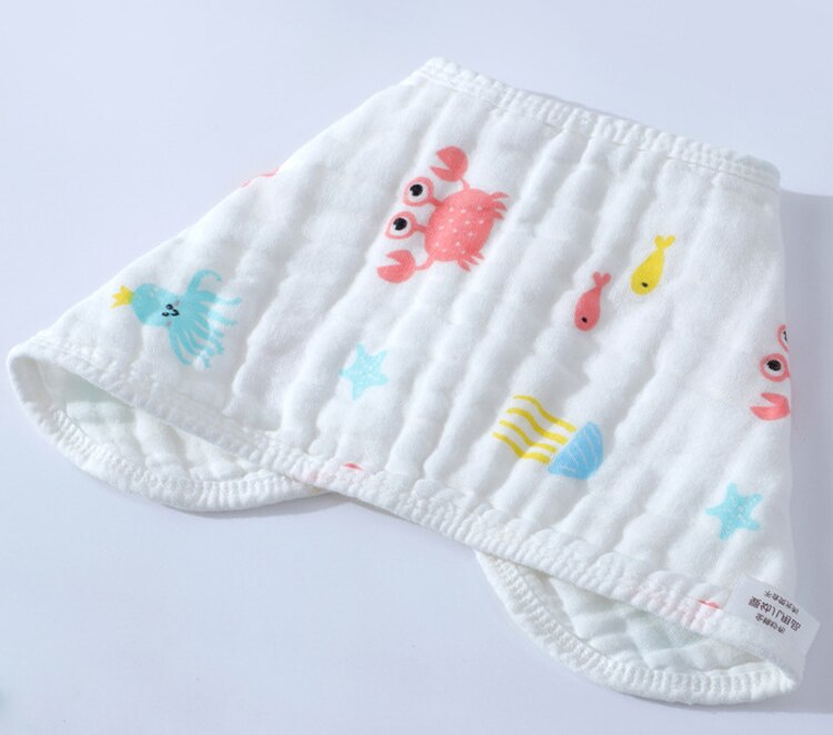 Elinfant 4 Teile/satz 6 Schichten 100% Baumwolle Musselin Multifunktionale Handtuch Spucktücher Für Neugeborenen Baby Bauch Geschmack, pflege Handtuch, Etc.: krabbe
