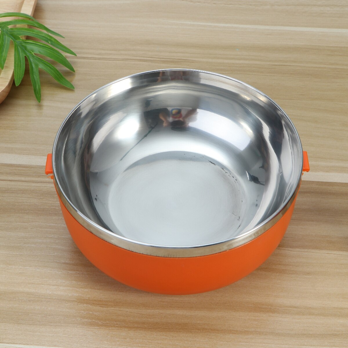 Four Tiers Stainless Steel Thermal Insulated Lunch Box Lock Container Food Storage Boxes (Orange)