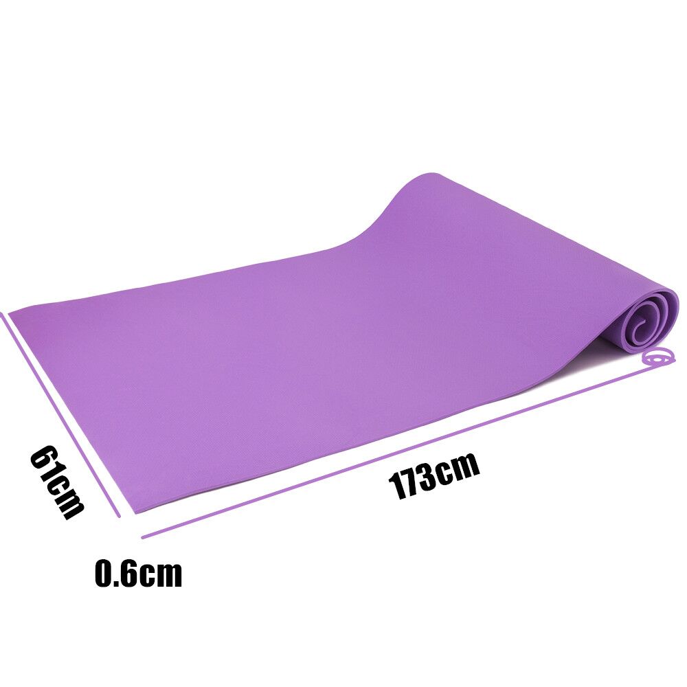 Premium 6MM Thick EVA Yoga Exercise Mat Fitness Aerobic Gym Pilates Camping Mat Non Slip with Carry Strap