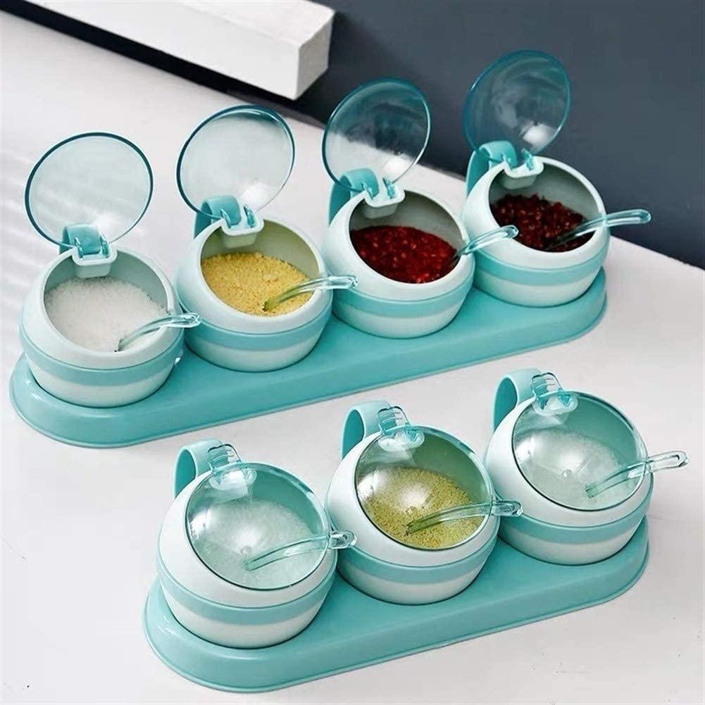 Nordic Kruiden Doos Keuken Zout Suiker Opslag Dozen Houder Plastic Kruidkruik Kruiderij Cruet Thuis Kitchen Tools