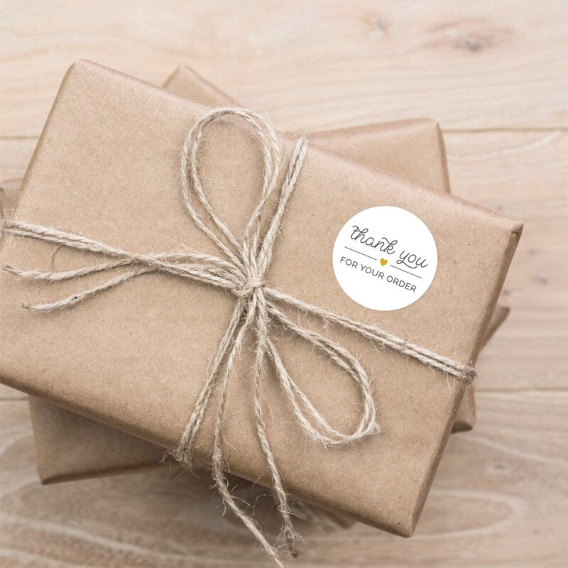 1 inch Round black "THANK YOU FOR YOUR ORDER " Stickers seal labels 50pcs stickers scrapbooking for Package stationery sticker