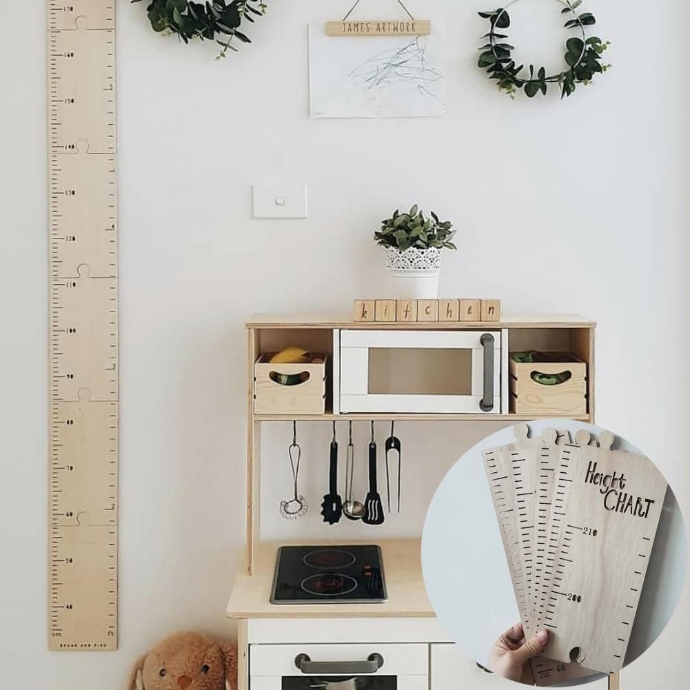 1 Set Great Height Charts Wall Decorations Height Ruler Nordic Style Reusable Wooden Height Growth Chart Wall Ruler