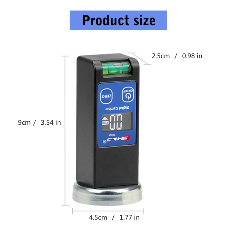 Universal Cambers Gauge Digital Cambers Alignment Tool Precisions Display Wheel Alignment Tool with Horizontal Bubble