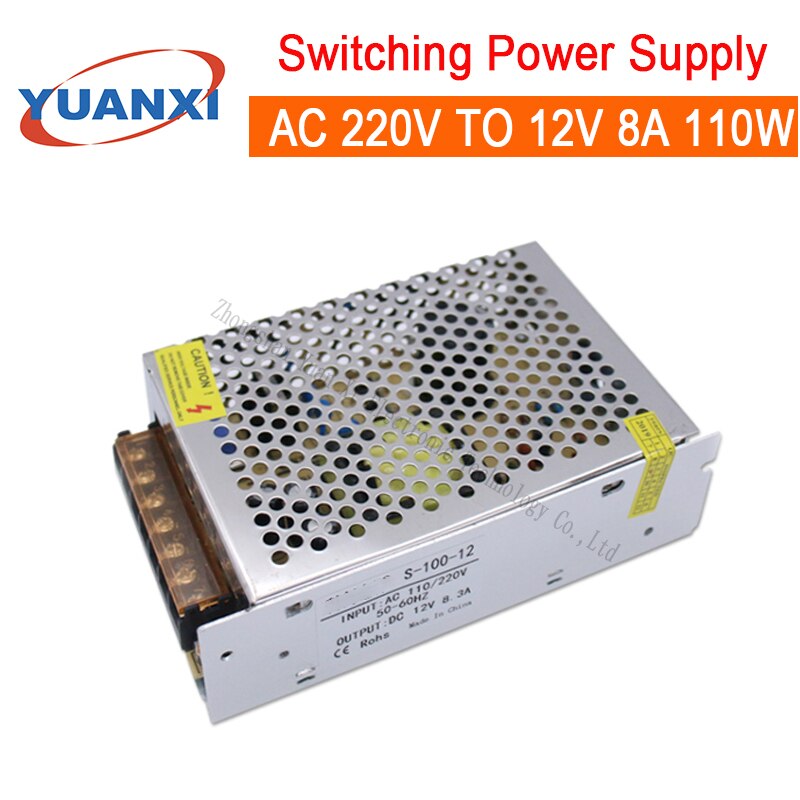 110W alimentation à découpage ca 110V-220V à 12V 8A 110W