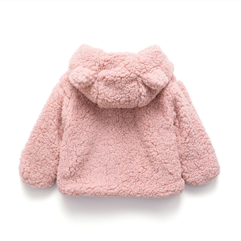 Toddler Kid Baby Winter Clothes Girl Boy Soft Zipper Girls Clothes Solid Velvet Hooded Coat Warm Clothing Outwear