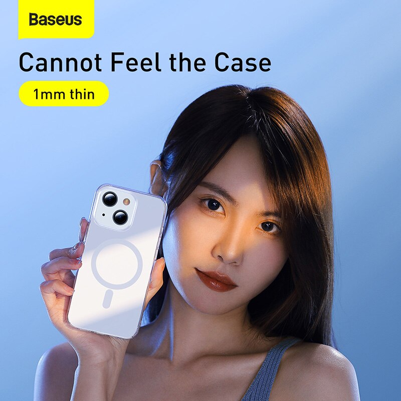 Baseus Magnetische Telefoon Case Voor Iphone 13 12 Pro Max Ondersteuning Draadloze Opladen Back Case Transparant Bescherm Cover Voor IPhone2021