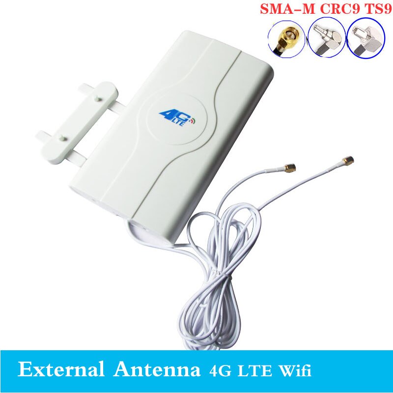 3G 4G Antenna 700-2600MHz 4G MIMO antenna TS9 CRC9 SMA Connector External Panel Antenna 3meters for 3G 4G Huawe router mode